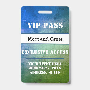 Badge Accès exclusif VIP à l'événement personnalisé