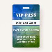 Badge Accès exclusif VIP Pass Événement personnalisé (Devant)