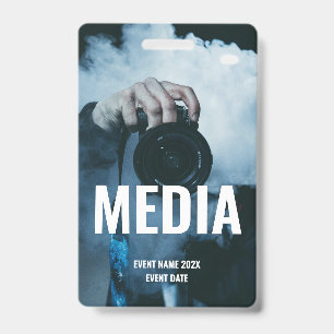 Badge Accès personnalisé aux médias Concert Festival Blu