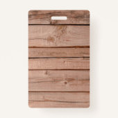 Badge Accès personnalisé unique en bois rustique (Dos)