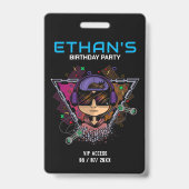 Badge Accès VIP de fête d'anniversaire (Dos)