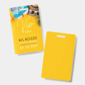 Badge Accès vip été plage (Recto et verso)