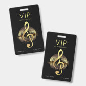 Badge Accès VIP haute résolution (Recto et verso)