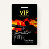 Badge Accès VIP VIP à l'écran (Dos)