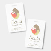 Badge Accompagnatrice de naissance Doula Sage-femme Mère (Avant & arrière)