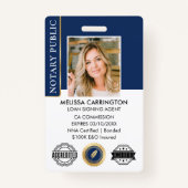 Badge Accréditation Notaire Photo publique QR Marine Gol (Devant)