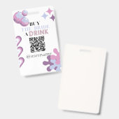 Badge Acheter l'Épouse un verre Crowdfund Bachelorette B (Front & Back)