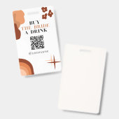 Badge Acheter l'Épouse un verre Crowdfund Bachelorette B (Recto et verso)