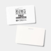 Badge administration publique (Avant & arrière)