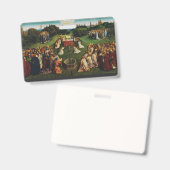 Badge Adoration de l'agneau par Jan van Eyck (Avant & arrière)