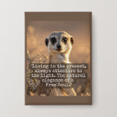 Badge Adventurous Meerkat Living (Recto)
