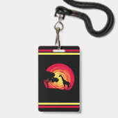 Badge African sunset (Avant avec lanière)