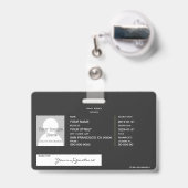 Badge Agence de voyages (Dos avec clip rétractable)