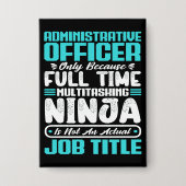 Badge Agent administratif Titre du travail Compétences p (Recto)