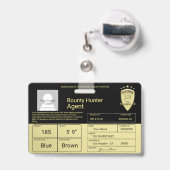 Badge Agent chasseur de primes (Arrière avec rétractable)