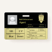 Badge Agent de caution (Dos)