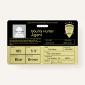 Badge Agent de chasseur de générosité (Dos)