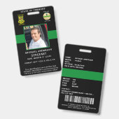 Badge Agent de conservation de la faune Agent des forces (Avant & arrière)