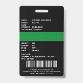 Badge Agent de conservation de la faune Agent des forces (Arrière)