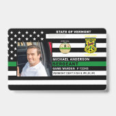 Badge Agent de conservation de la faune Photo de la cart (Avant)