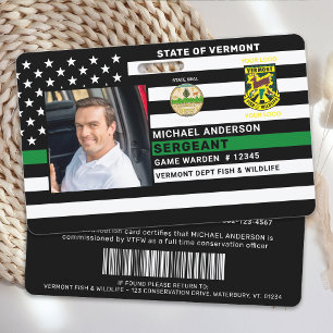Badge Agent de conservation de la faune Photo Logo ID