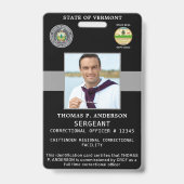 Badge Agent de correction professionnel Logo Photo ID (Avant)