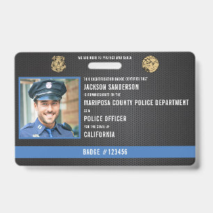 Badge Agent de police Application de la loi Employé Phot