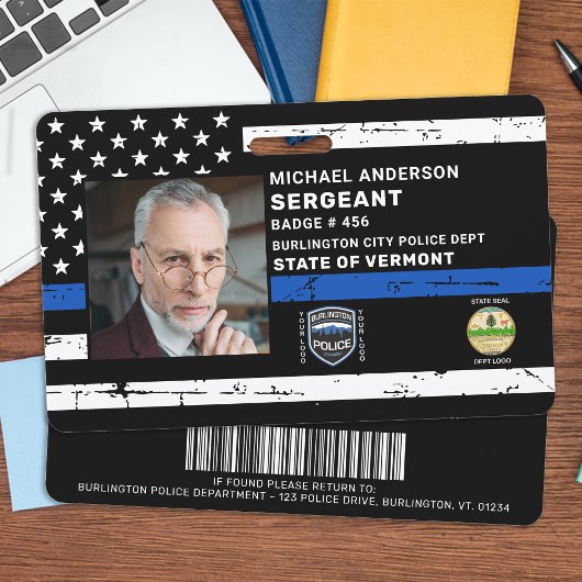 Badge Agent de police Identification personnalisée sur c