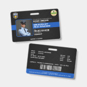 Badge Agent de police personnalisé - Application de la l (Avant & arrière)