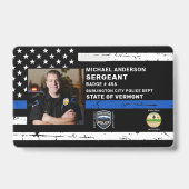 Badge Agent de police photo personnalisée Code d'applica (Avant)