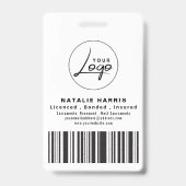 Badge Agent de prêt notaire photo élégant or (Arrière)