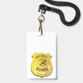 Badge Agent de sécurité (Avant avec lanière)