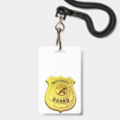 Badge Agent de sécurité (Arrière avec lanière)