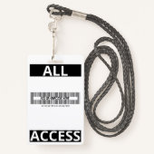 Badge Agent de sécurité d'impression moderne - ID employ (Derrière avec lanière)