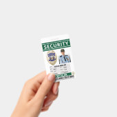 Badge Agent de sécurité verte Employé d'impression perso (Manuel / portable)