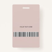 Badge Agent de signature de notaire professionnel rose (Dos)