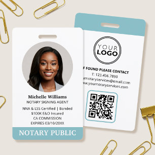 Badge Agent de signature de prêt notaire public Photo Tu