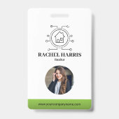 Badge Agent Immobilier Moderne Éco-responsable Photo (Avant)