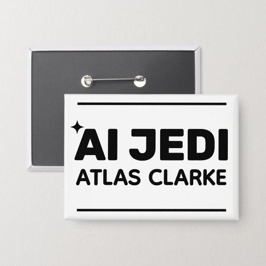 Badge AI Jedi™ Button (Customize It!) (Recto/Verso)