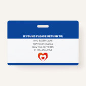 Badge Aide à la santé à domicile| ID photo Médicale (Dos)