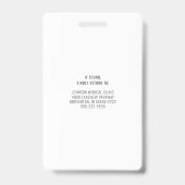 Badge AIDE DE SANTÉ À DOMICILE Médicale de l'employé ou  (Arrière)