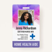 Badge Aide en santé à domicile / Infirmière certifiée -  (Devant)