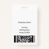 Badge Aide en santé à domicile / Infirmière certifiée -  (Dos)