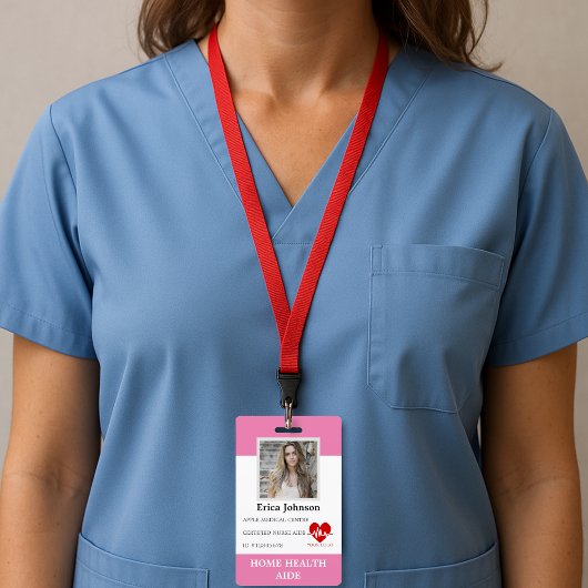 Badge Aide en santé à domicile Infirmière certifiée Aide