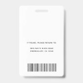 Badge Aide en santé à domicile Infirmière certifiée Aide (Dos)