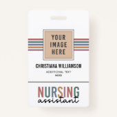 Badge Aide en soins infirmiers rétro AIIC Aide en soins  (Devant)