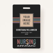 Badge Aide en soins infirmiers rétro AIIC Aide en soins  (Devant)