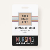 Badge Aide en soins infirmiers rétro AIIC Aide en soins  (Devant)