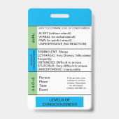 Badge Aide-mémoire GCS/Conscience pour le porte-badge (Arrière)