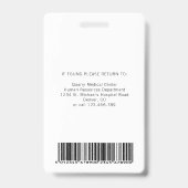 Badge Aide-Soignant Diplômé, Aide à Domicile Carte d'ide (Arrière)